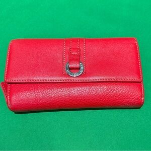 Danier Elegant Red Leather Clutch